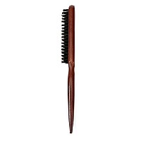 GranNaturals Teasing Boar Bristle Hair Brush for Women - Teasing Comb with Rat Tail Pick for Hair Sectioning Used for Edge Control, Backcombing, Smoothing, and Styling Fine Hair to Create Volume