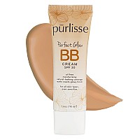 Purlisse Perfect Glow Bb Cream Spf 30 Clean Crueltyfree Medium Flawless Coverage Hydrates With Jasmine Medium 14Oz