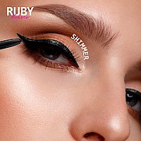 Ruby Kisses Pencil Eyeliner Retractable Eyeliner Waterproof Smudgeproof Eye Makeup High Pigmented 24H Long Lasting Eyepenc