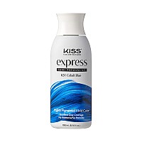 Kiss Express Semipermanent Hair Color 100Ml 35 Us Floz 1 Count Cobalt Blue