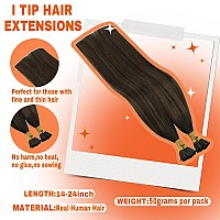 Sunny Hair Itip Hair Extensions Balayage Brown Itip Human Hair Extensions Add Length Itip Hair Extensions Real Human Hair Dark B