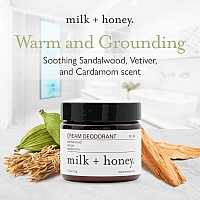 Milk Honey Cream Deodorant No 46 Aluminum Free Deodorant With Sandalwood Vetiver And Cardamom Natural Deodorant For Women