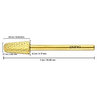 Pana 332 Safety Bit Nail Carbide Bit For Electric Dremel Drill Machine Coarse Cone Gold