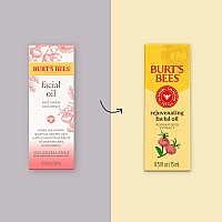 Burt's Bees Gua Sha Face Oil With Rosehip Seed Extract, Mothers Day Gifts, Reduces Appearance of Fine Lines and Wrinkles, Use with Ice Roller & Facial Tools, Natural Origin Skin Care, 0.51 fl. oz.