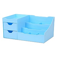 Uncluttered Designs Makeup Organizer With Drawers Modern Countertop Storage For Cosmetics Chic Vanity Holder For Cologne Sk