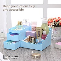 Uncluttered Designs Makeup Organizer With Drawers Modern Countertop Storage For Cosmetics Chic Vanity Holder For Cologne Sk