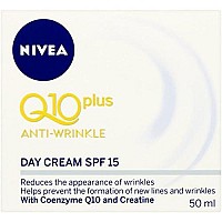 Nivea Q10 Plus Spf 15 Anti-Wrinkle Face Day Cream, 50 Ml, Pack Of 3