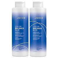 Joico Color Balance Blue Shampoo Conditioner Set Eliminate Brassy And Orange Tones For Lightened Brown Hair