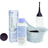 Ion Permanent Creme Hair Color 4Vv Plum Vegan Cruelty Free Ppd Free 100 Gray Coverage Longlasting Faderesistant Color