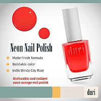 Duri 645N Windy City Roar Neon Orange Nail Polish