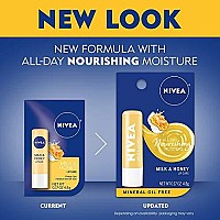 Nivea Milk And Honey Lip Care Moisturized Lips All Day 017 Oz Tube