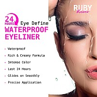 Ruby Kisses Pencil Eyeliner Retractable Eyeliner Waterproof Smudgeproof Eye Makeup High Pigmented 24H Long Lasting Eyepenc