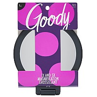 Goody Soft Touch 3 Piece Hand Mirror With Dual Magnification And Hook Grey