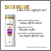 Pantene Prov Sheer Volume 2 In 1 Shampoo Conditioner 201 Fl Oz