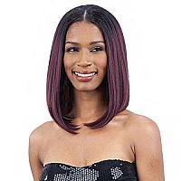 OVAL PART LONG BOB (1B Off Black) - FreeTress Synthetic Wig