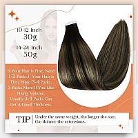 Full Shine Black Tape In Hair Extensions Human Hair 50Gram Real Hair Tape In Extensions 14Inch Tape In Human Hair 1B271B Off B