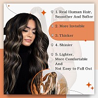 Full Shine Black Tape In Hair Extensions Human Hair 50Gram Real Hair Tape In Extensions 14Inch Tape In Human Hair 1B271B Off B