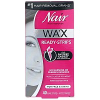 Nair Hair Remover Wax Ready Strips 40 Count Facebikini By Nair