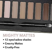 W7 Mighty Mattes Eyeshadow - 12 Matte Nude Colours - Flawless & Natural Long-Lasting Makeup Palette