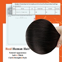 Full Shine Black U Tip Hair Extensions Human Hair 20 Inch Color 1B Off Black Remy Hair U Tip Extensions 50 Gram Fusion Hair Exte