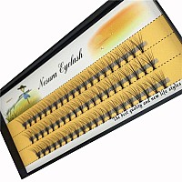 Bodermincer 10D 60Pcs Black Handmade False Eyelashes Natural Long Individual Eyelashes Extension Fake Lashes Makeup Beauty Cosme