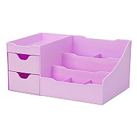 Uncluttered Designs Makeup Organizer With Drawers Modern Countertop Storage For Cosmetics Chic Vanity Holder For Perfume Sk