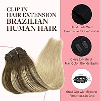 Goo Goo Clip In Hair Extensions Real Human Hair Remy Human Hair Extensions Clip Ins For Women Natural Human Hair 20Inch 120G