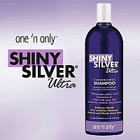 One 'n Only Shiny Silver Ultra Conditioning Shampoo, Restores Shiny Brightness to White, Grey, Bleached, Frosted, or Blonde-Tinted Hair, Protects Hair Color - 1 Liter