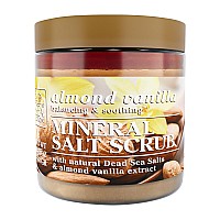 Dead Sea Collection Almond Vanilla Salt Body Scrub Large 2328 Oz With Pure Oils And Dead Sea Minerals