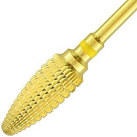 Pana 332 Safety Bit Nail Carbide Bit For Electric Dremel Drill Machine Extra Fine Large Cone Gold