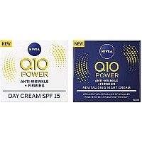 Nivea Q10 SPF 15 Anti-Wrinkle Face Day cream Plus Face Night cream, 50 ml