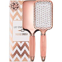 Paddle Brush for Detangling, Blowdrying and Straightening - Professional Large Hair Brush All Hair Types, Rose Gold Hairbrush for Women by Lily England Rose Gold Black