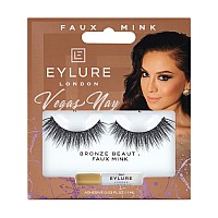 Eylure Vegas Nay Bronze Beauty False Eyelashes, Reusable, Adhesive Included, 1 Pair, cruelty Free