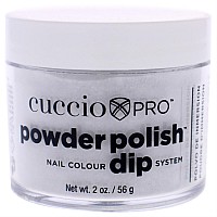 Cuccio Pro Platinum Silver Glitter Nail Dip Powder 2 Oz