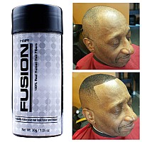 Hair Fusion 100 Real Human Hair Fibers Conceal Bald And Thinning Hair Root Touch Up Volumizer Unisex 105 Ounce Jet