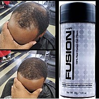 Hair Fusion 100 Real Human Hair Fibers Conceal Bald And Thinning Hair Root Touch Up Volumizer Unisex 105 Oz Black