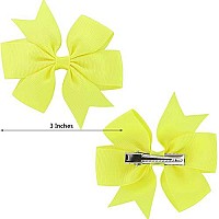 40Piece 3 Inch Boutique Grosgrain Ribbon Pinwheel Hair Bows Alligator Clips For Girls Babies Toddlers Accessories Teens Gifts In Pairs