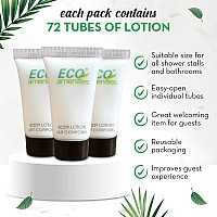 Eco Amenities Travel Size Lotion Bulk 72 Pack 22Ml 075 Fl Oz Tubes Delight Guests With Refreshing Mini Hand Lotion Trave