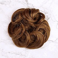 Bella Hair 100 Human Hair Scrunchie For Women Messy Bun Updo Hair Piece Wavycurly Ponytail Extensions 4 Chocolate Browndar