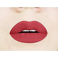 Aromi Brick Red Matte Liquid Lipstick Warm Earthy Burgundy Lip Color Longlasting And Kissproof Vegan Crueltyfree Water