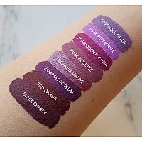 Aromi Black Cherry Matte Liquid Lipstick Dark Plum Maroon Lip Color Vegan And Crueltyfree Longlasting And Highly Pigmented