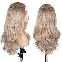 Lady Miranda Blonde Wigs For White Women Brown To Ash Blonde Natural Looking High Density Heat Resistant Synthetic Hair Weave Fu