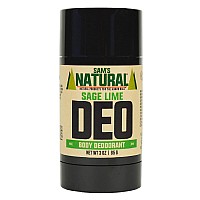 Sams Natural Deodorant Sage Lime Aluminum Free Deo No Phthalates Parabens Sulfates Or Dyes Made In New Hampshire Fo