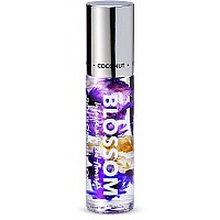 Blossom Scented Roll on Lip gloss, Infused with Real Flowers, Made in USA, 020 fl oz59ml, coconut