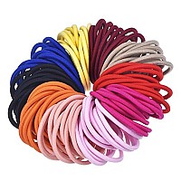 La Tartelette 4 Mm Elastic Bands Hair Ties Children Rubber Hair Headbands 20 Pcs Pink