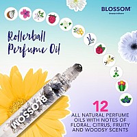 Blossom Roll On Rollerball Perfume Oil With Natural Ingredients + Essential Oils, Infused With Real Flowers, Made In Usa, 0.20 Fl. Oz./5.9 Ml, (Vanilla, Amber), Classic Vanilla Orchid