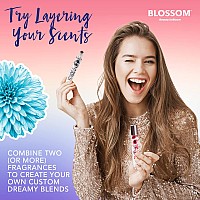 Blossom Roll On Rollerball Perfume Oil With Natural Ingredients + Essential Oils, Infused With Real Flowers, Made In Usa, 0.20 Fl. Oz./5.9 Ml, (Vanilla, Amber), Classic Vanilla Orchid