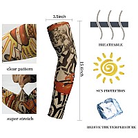 Tattoo Sleeves for Men,YARIEW 6Pcs Arm Sleeves Fake Tattoos Sleeves to Cover Arms Sun Protection Sleeves Tattoo Sleeve Covers Tattoo Cover Up Sleeve Temporary Tattoo Sleeves for Men and Women (Set 5)