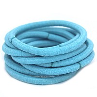 La Tartelette 4 Mm Elastic Bands Hair Ties Children Rubber Hair Headbands 100 Pcs Light Blue