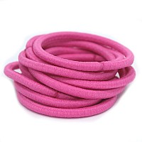 La Tartelette 4 Mm Elastic Bands Hair Ties Children Rubber Hair Headbands 50 Pcs Hot Pink